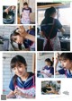 A collage of photos of a woman cooking in a kitchen.