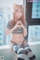 Hanari 하나리, [DJAWA] Catgirl in Stripes Set.01 P44 No.3ab5ba Image No. 1